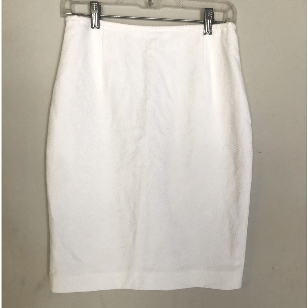 Escada Textured Ivory White Pencil Skirt Size 36